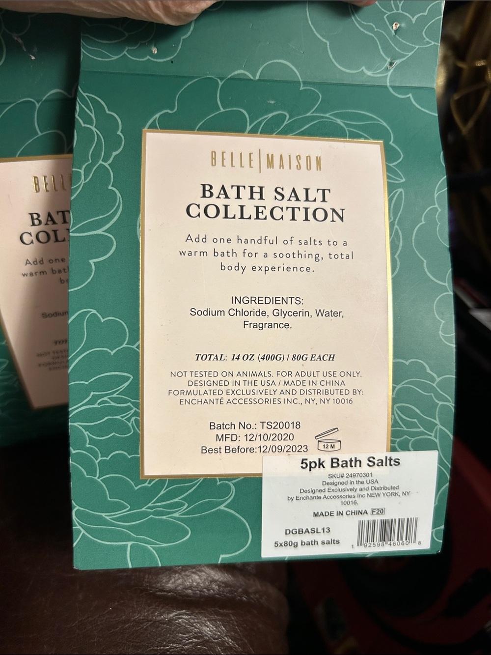Bath Salt Collection - 5pk Soothing Bath Salts TWO 5.PKGs (Total of 10 Pkgs NEW